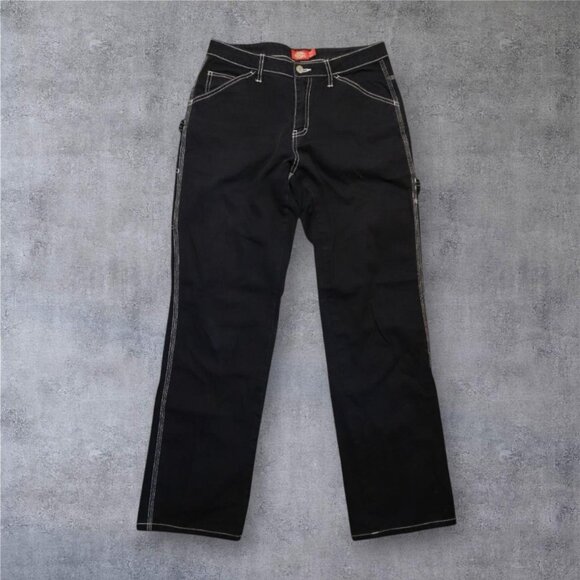 Dickies Black Carpenter Jeans with White Stitching – Size 5/27 - Picture 3 of 4